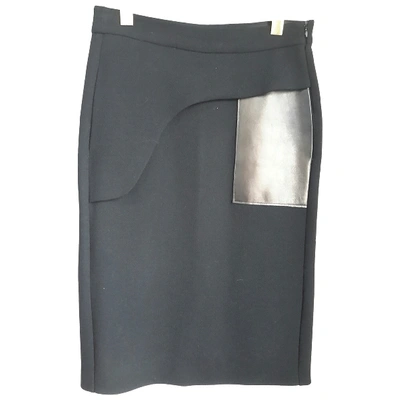 Pre-owned Costume National Wool Skirt In Black