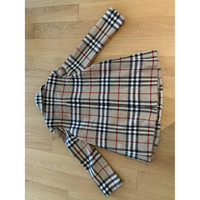 Pre-owned Burberry Wool Coat In Multicolour