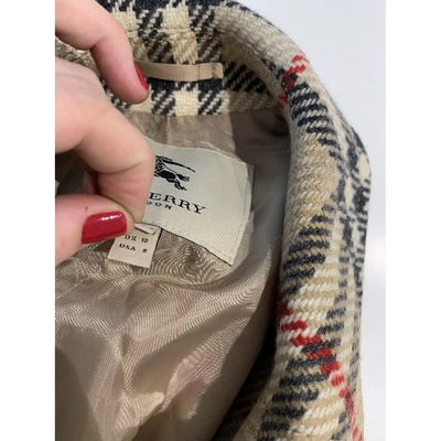 Pre-owned Burberry Wool Coat In Multicolour