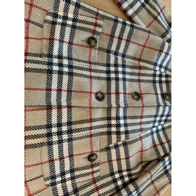 Pre-owned Burberry Wool Coat In Multicolour