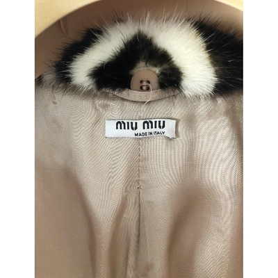 Pre-owned Miu Miu Wool Coat In Pink