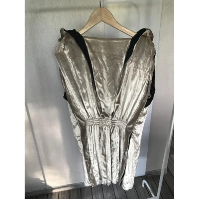 Pre-owned Louis Vuitton Velvet Mini Dress In Metallic