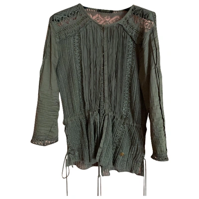 Pre-owned Roberto Cavalli Linen Shirt In Green