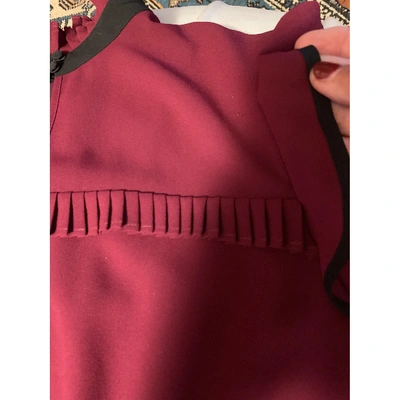 Pre-owned Pinko Mid-length Dress In Burgundy