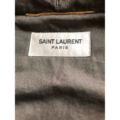 Pre-owned Saint Laurent Khaki Cotton Jacket