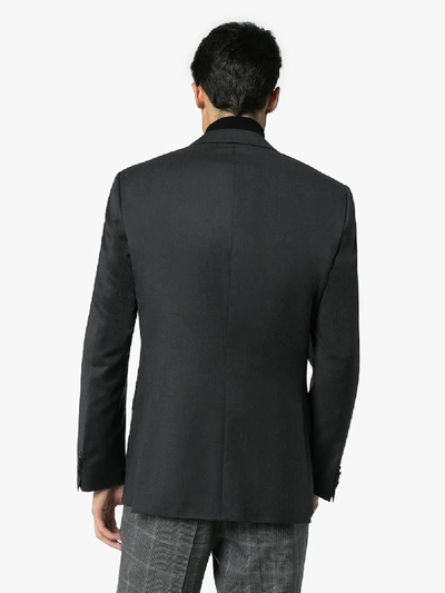 Shop Hugo Single-breasted Wool Suit Jacket In Grey