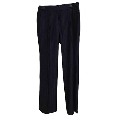 Pre-owned Dior Navy Wool Trousers