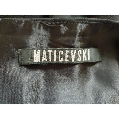 Pre-owned Maticevski Mid-length Dress In Black