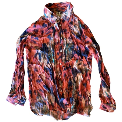 Pre-owned Haute Hippie Silk Shirt In Red