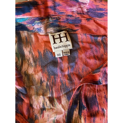 Pre-owned Haute Hippie Silk Shirt In Red