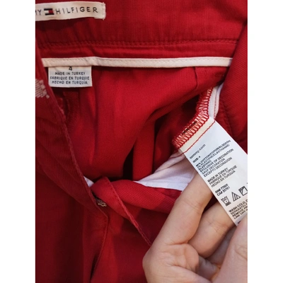 Pre-owned Tommy Hilfiger Large Pants In Red