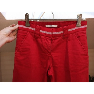 Pre-owned Tommy Hilfiger Large Pants In Red