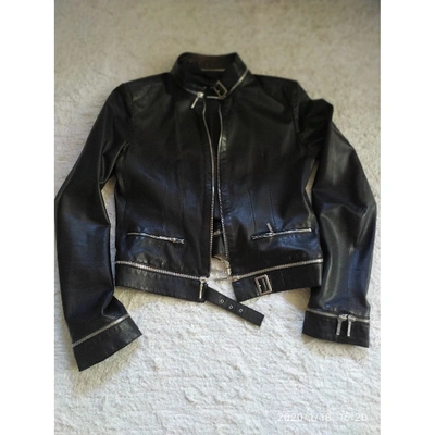 Pre-owned Sylvie Schimmel Leather Biker Jacket In Black