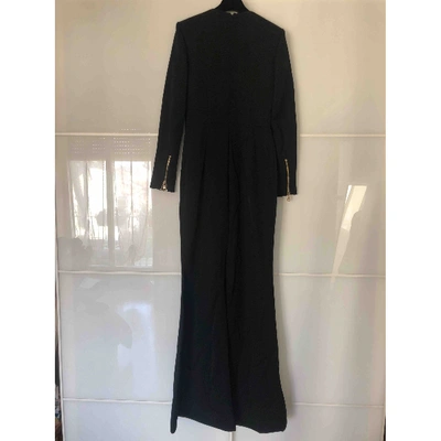 Pre-owned Balmain Wool Jumpsuit In Black