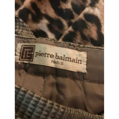 Pre-owned Pierre Balmain Brown Tweed Skirt