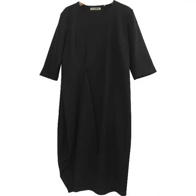 JIL SANDER Pre-owned Wool Mid-length Dress In Black