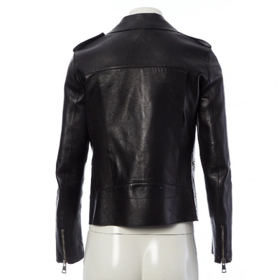 Pre-owned Gucci Leather Biker Jacket In Black