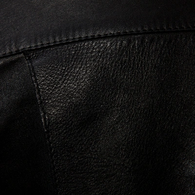 Pre-owned Gucci Leather Biker Jacket In Black