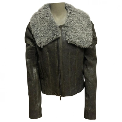 Pre-owned Haider Ackermann Leather Jacket In Anthracite