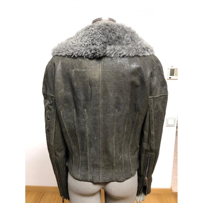 Pre-owned Haider Ackermann Leather Jacket In Anthracite