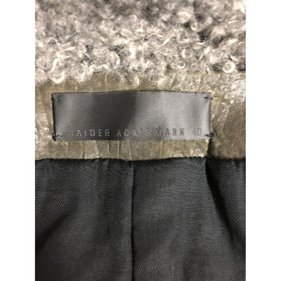Pre-owned Haider Ackermann Leather Jacket In Anthracite