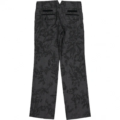 Pre-owned Dolce & Gabbana Wool Large Pants In Grey