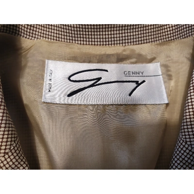 Pre-owned Genny Ecru Synthetic Jacket