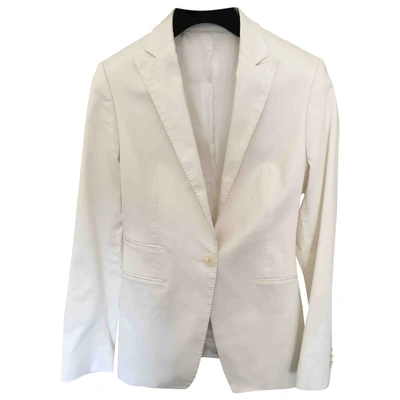 Pre-owned Tagliatore White Cotton Jacket