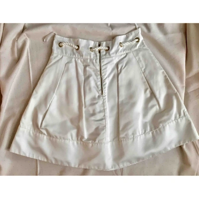 Pre-owned Elisabetta Franchi Mini Skirt In White