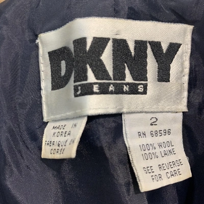 Pre-owned Dkny Navy Wool Jacket