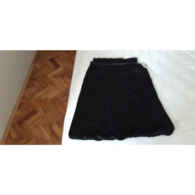 Pre-owned Cacharel Silk Mid-length Skirt In Black