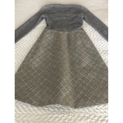 Pre-owned Luisa Beccaria Wool Mid-length Dress In Grey