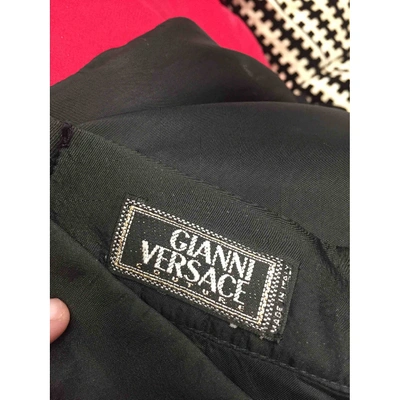 Pre-owned Versace Silk Bermuda In Black