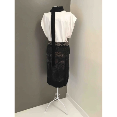 Pre-owned Roberto Cavalli Silk Skirt In Grey