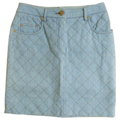 Pre-owned Moschino Mini Skirt In Blue
