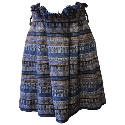 Pre-owned Aglini Mid-length Skirt In Blue