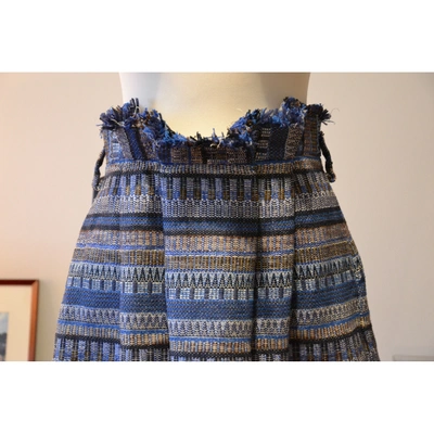 Pre-owned Aglini Mid-length Skirt In Blue