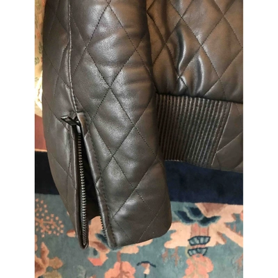 Pre-owned American Retro Black Leather Jacket