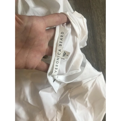 Pre-owned Veronica Beard White Cotton Top