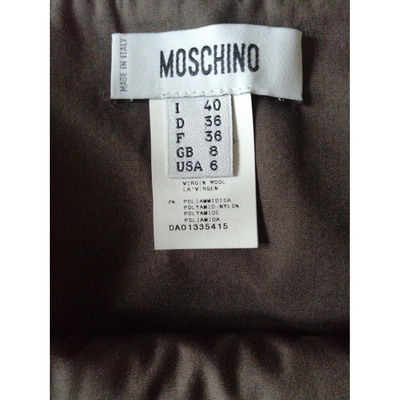 Pre-owned Moschino Wool Mid-length Skirt In Brown
