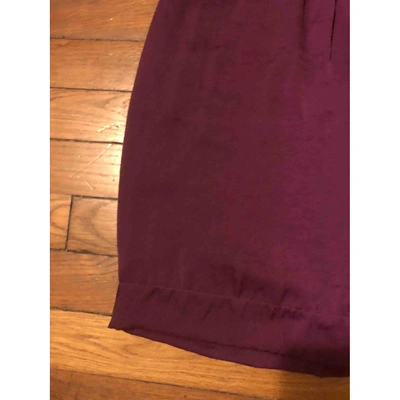 Pre-owned Lanvin Mini Skirt In Burgundy