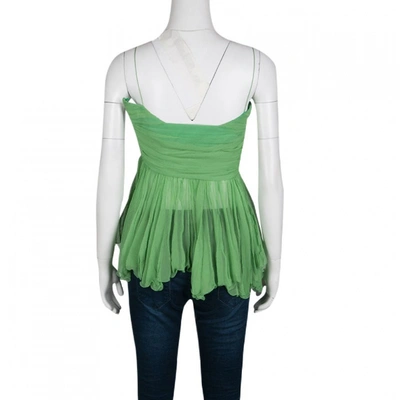 Pre-owned Chloé Green Silk Top