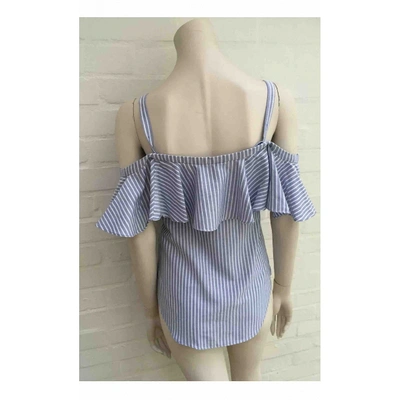 Pre-owned Veronica Beard Blue Cotton Top