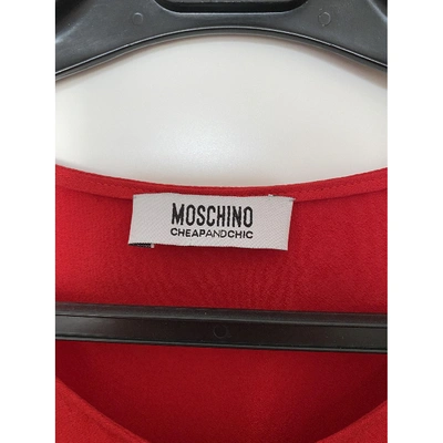 Pre-owned Moschino Cheap And Chic Silk Mini Dress In Red
