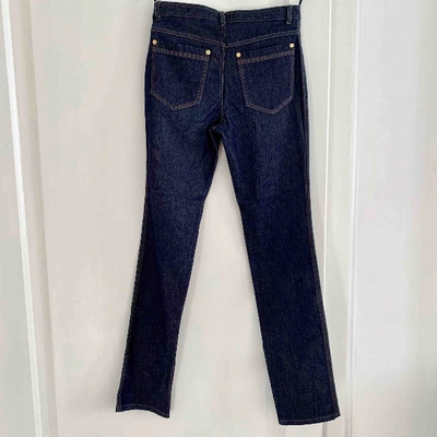 Pre-owned Gucci Blue Cotton - Elasthane Jeans