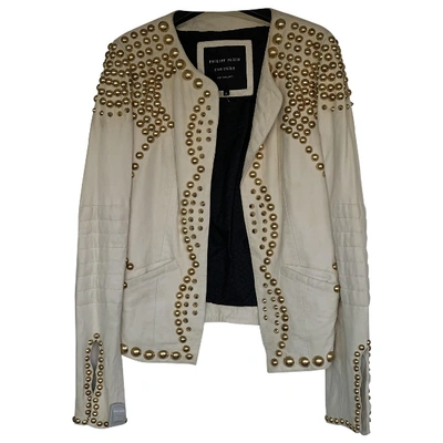 Pre-owned Philipp Plein White Leather Jacket