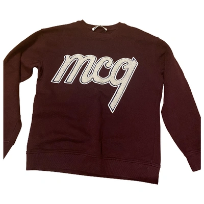 Pre-owned Mcq By Alexander Mcqueen Burgundy Cotton Knitwear