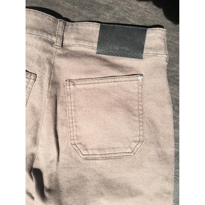 Pre-owned Balenciaga Beige Cotton - Elasthane Jeans