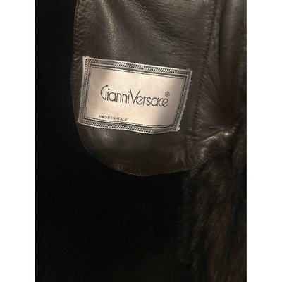 Pre-owned Versace Brown Shearling Coat