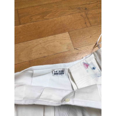 Pre-owned Arthur Arbesser White Cotton Skirt